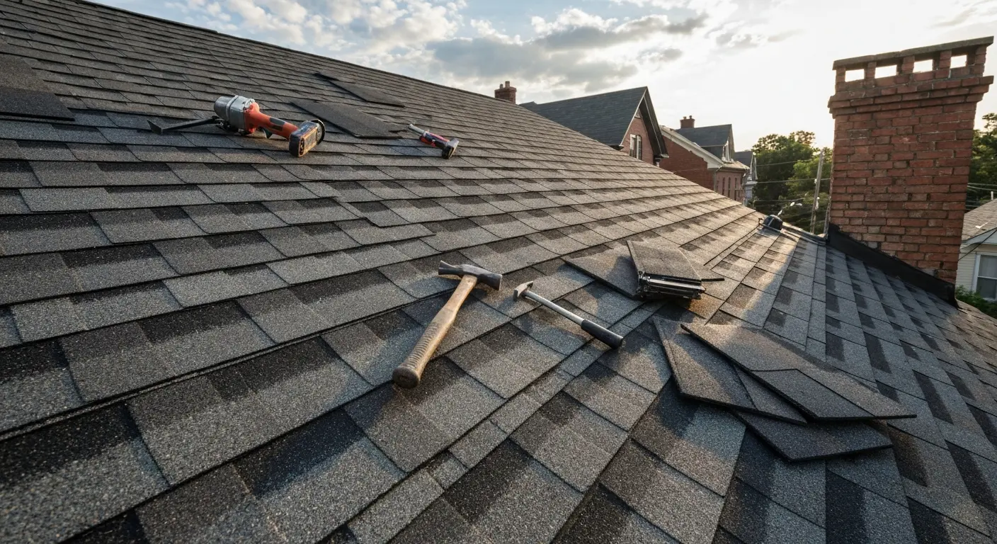 Storm damage roof repair