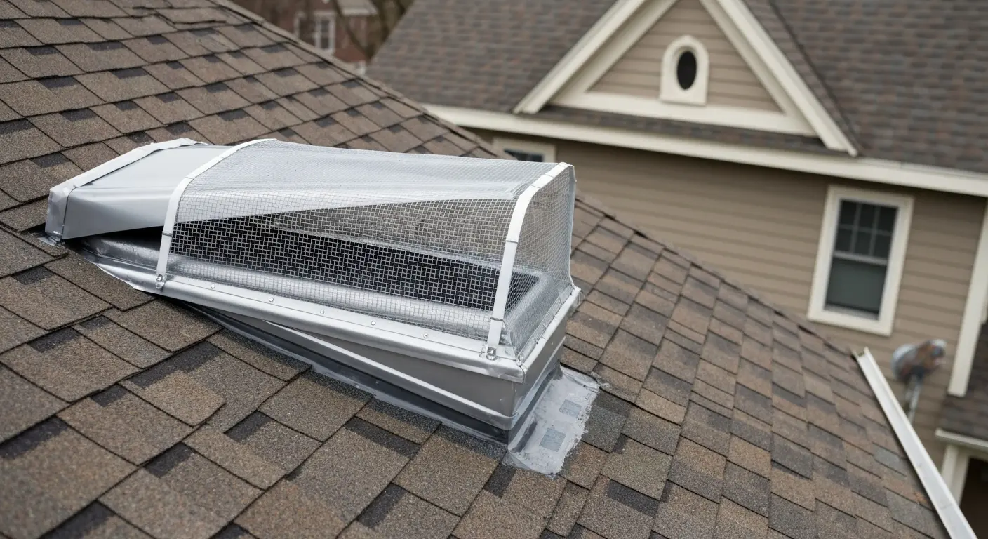 Attic ventilation with vent guard