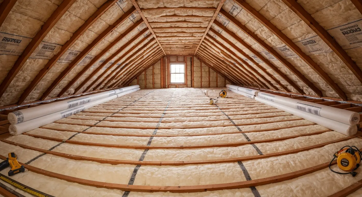 Attic insulation restoration