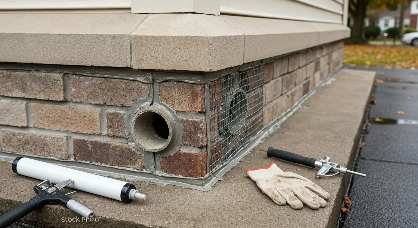 Sealed entry points and rodent-proof barriers