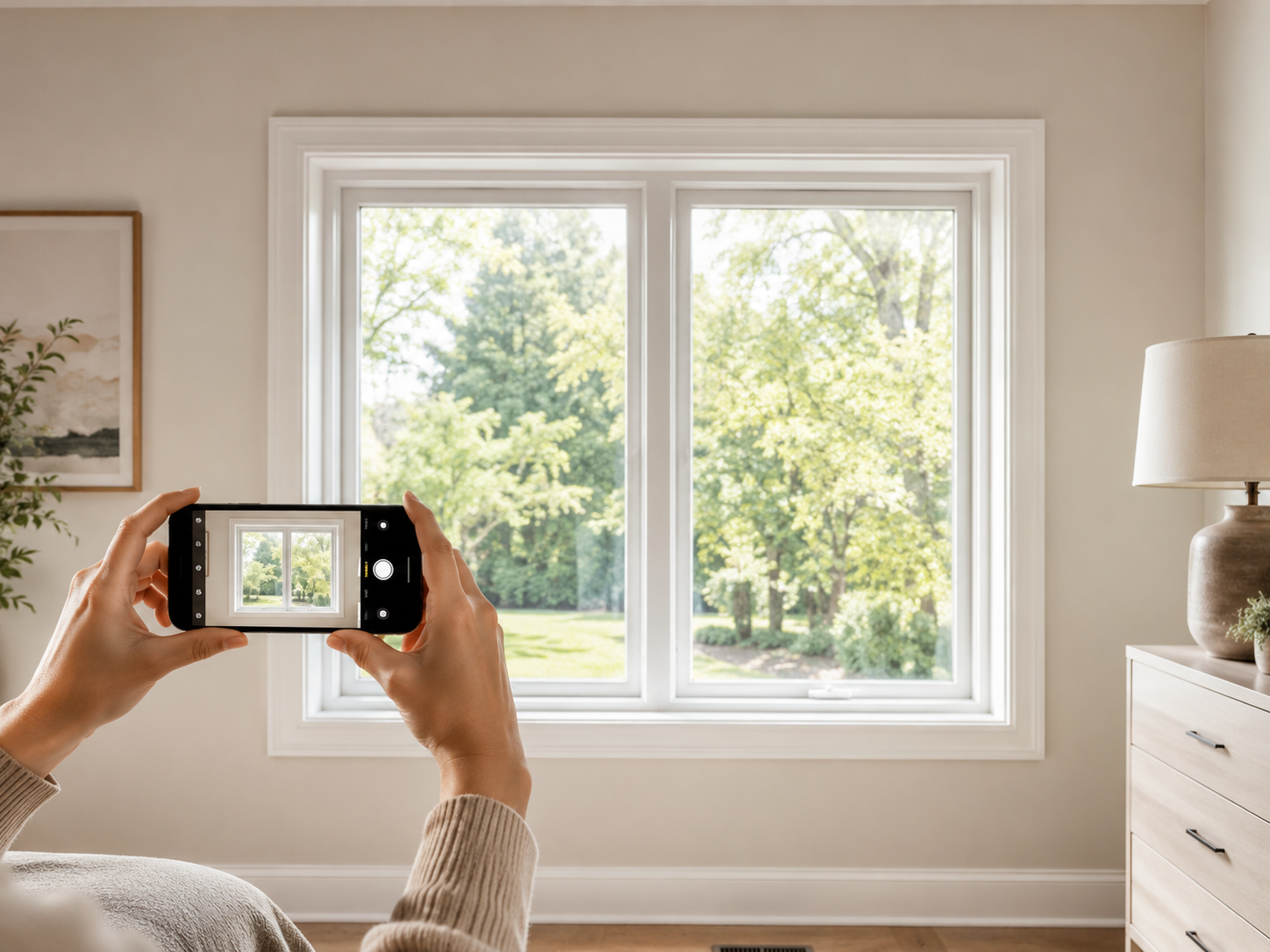 Taking window photos for a custom shutter quote review