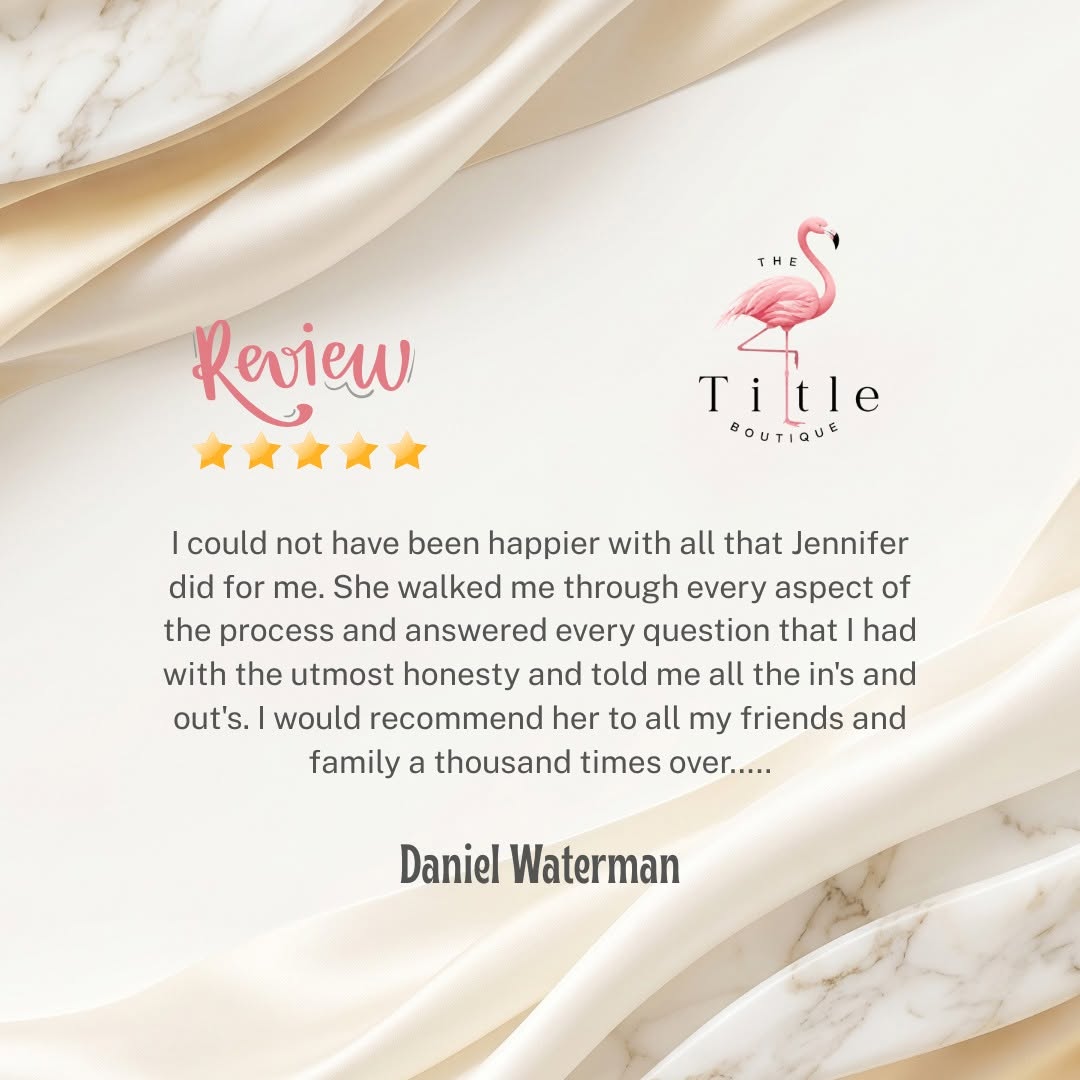 Five-star review from a Title Boutique client