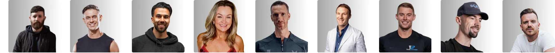 Headshots of nine coaches Graham has worked with