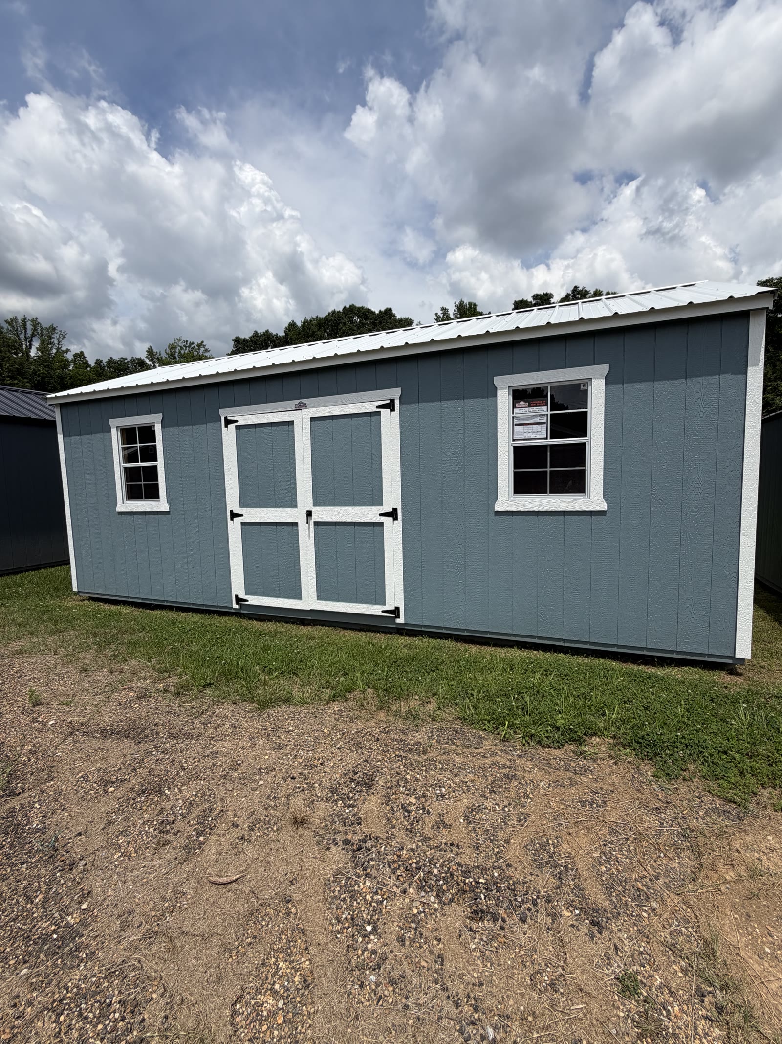 Stor-Mor portable utility building on the lot next to Cardinal Hardware in Summit, MS