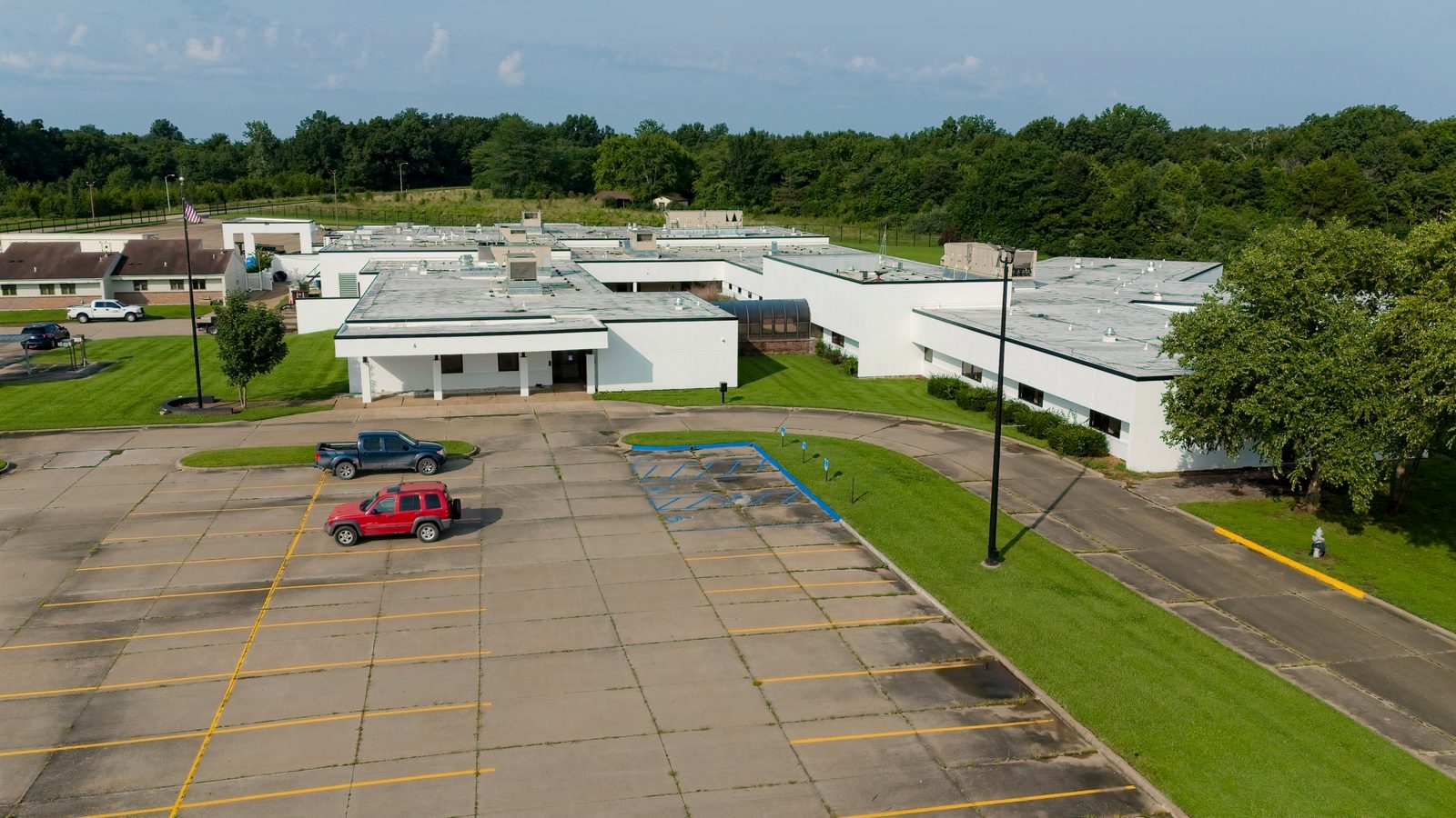 Aerial view of the Fulton, Missouri campus