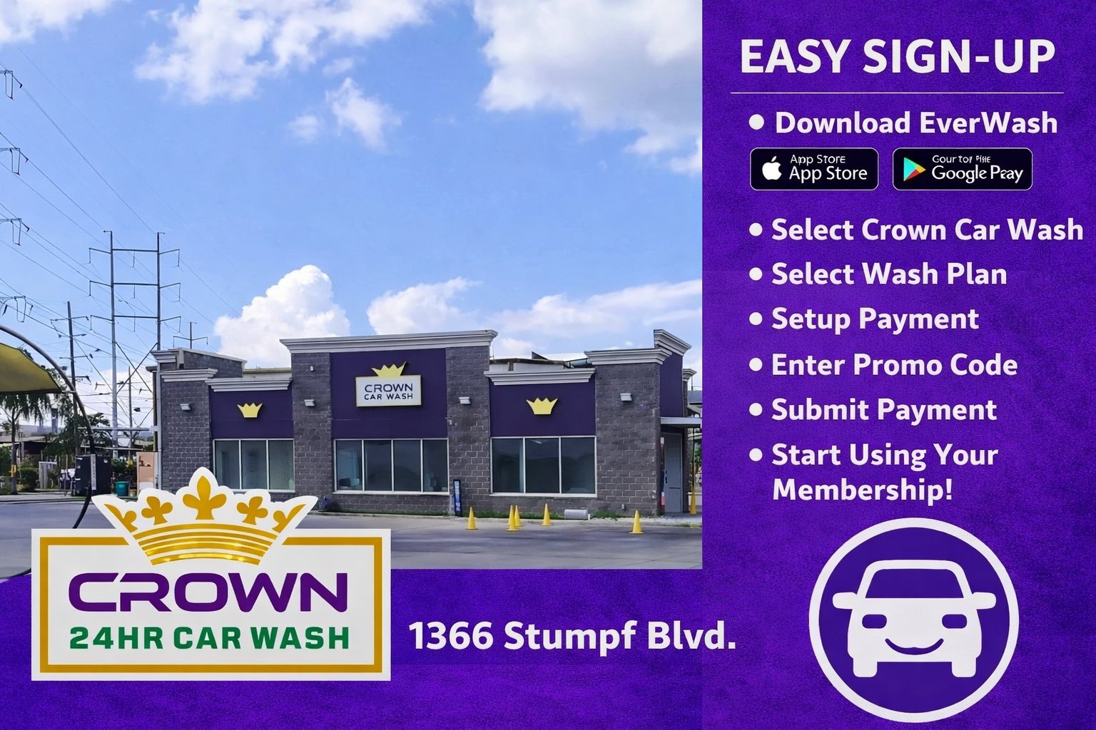 Crown 24HR Car Wash logo