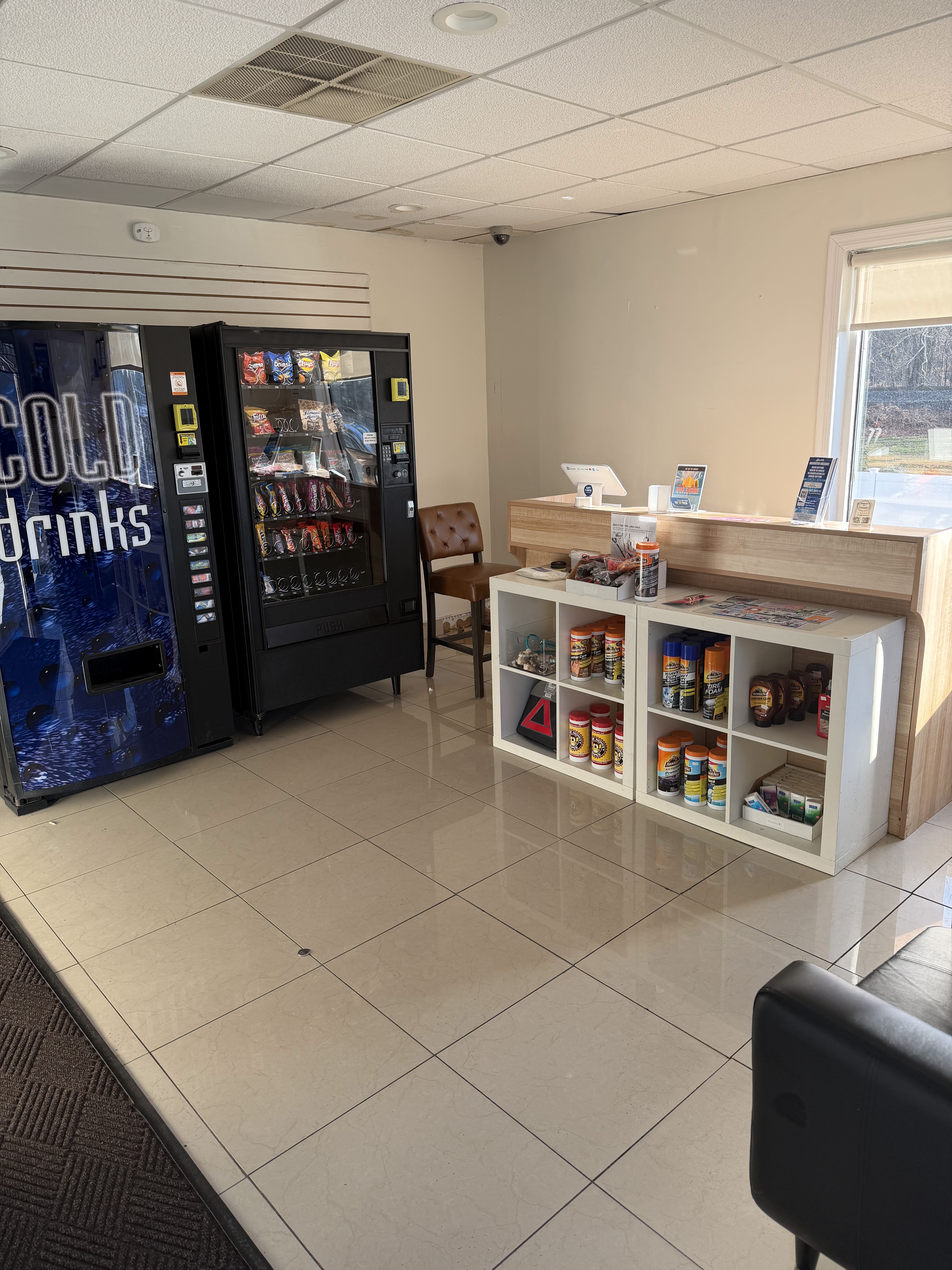 Inside the Sunshine Car Wash shop