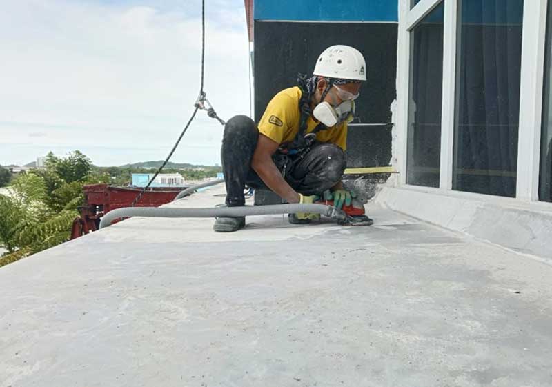 Exterior painting surface preparation and repair