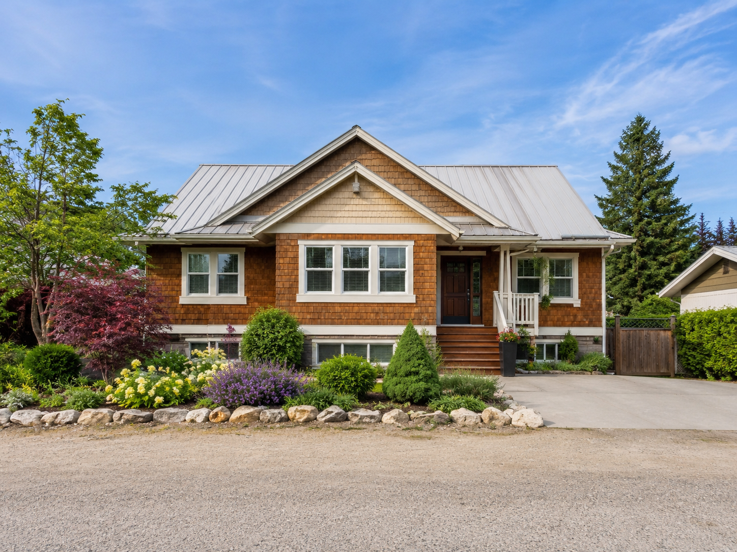 Freshly painted residential home exterior