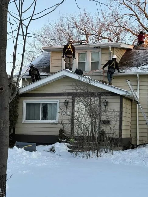 Storm and wind damaged roof repair
