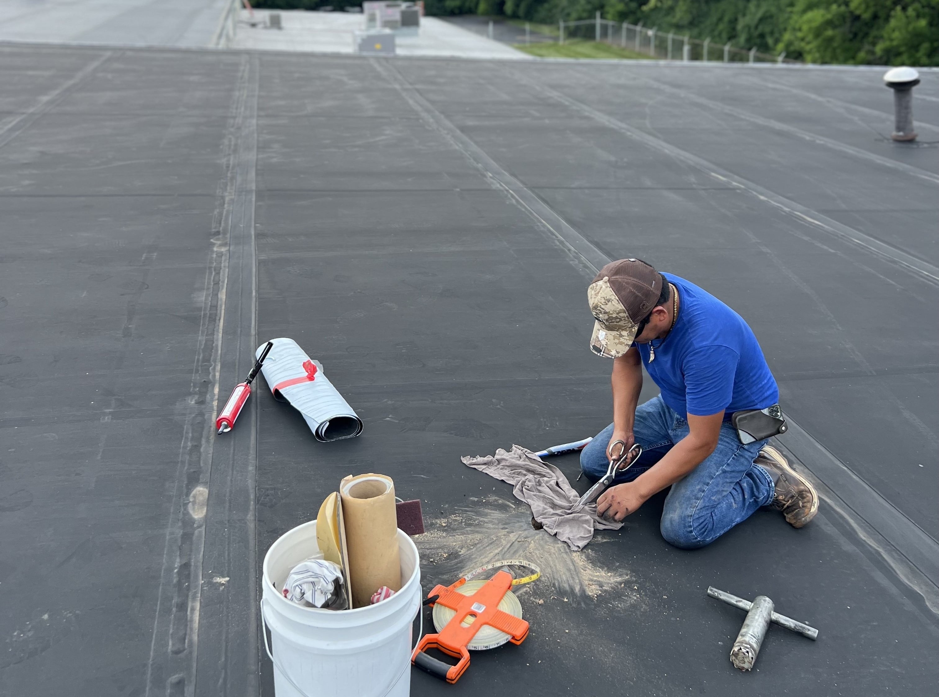 Commercial roof installation by S&K