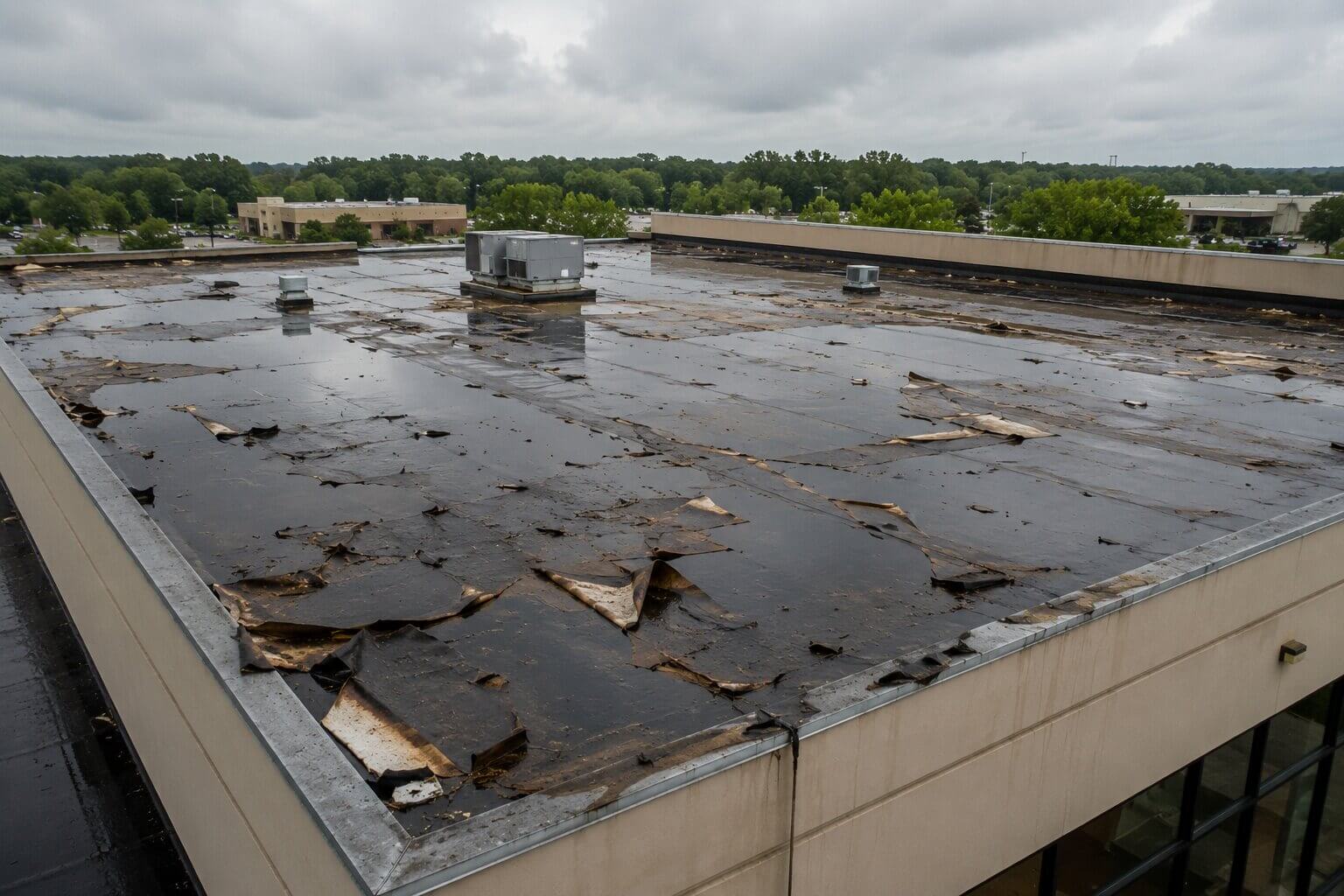 Commercial roof repair by S&K