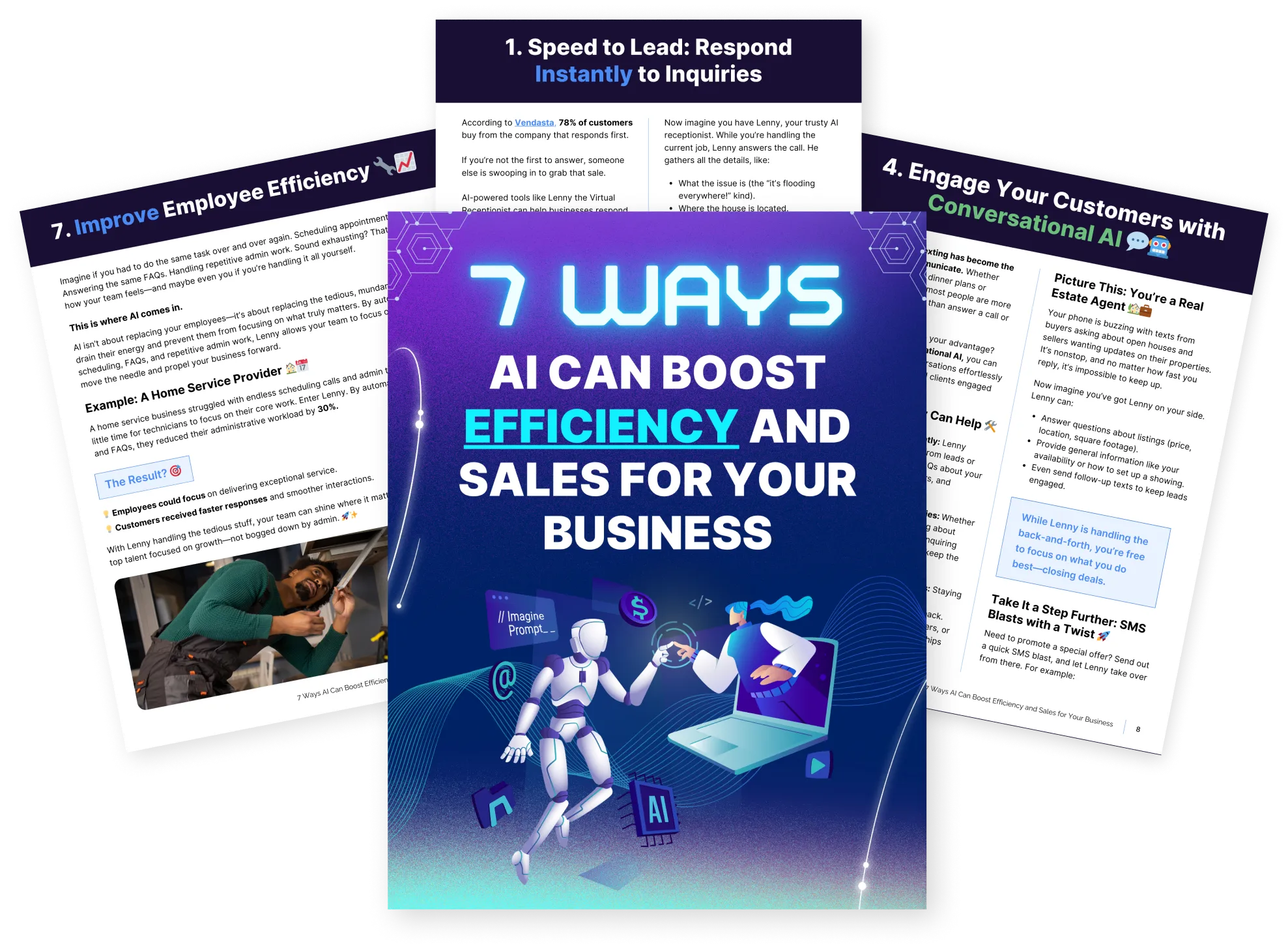 Cover of the free guide: Top 7 Ways AI Can Boost Your Sales and Save You Time