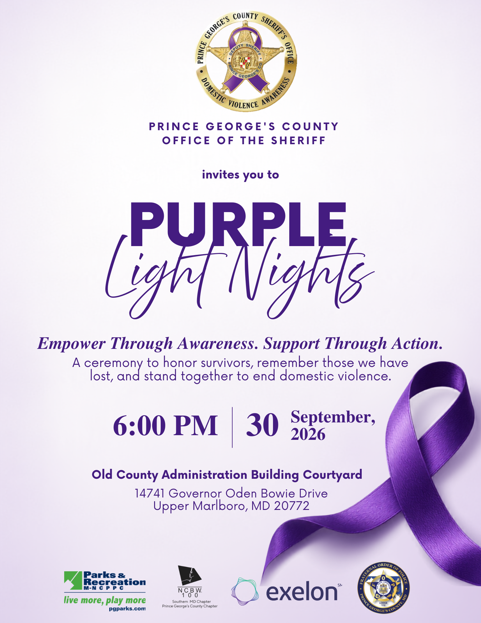 13th Annual Purple Light Nights Ceremony