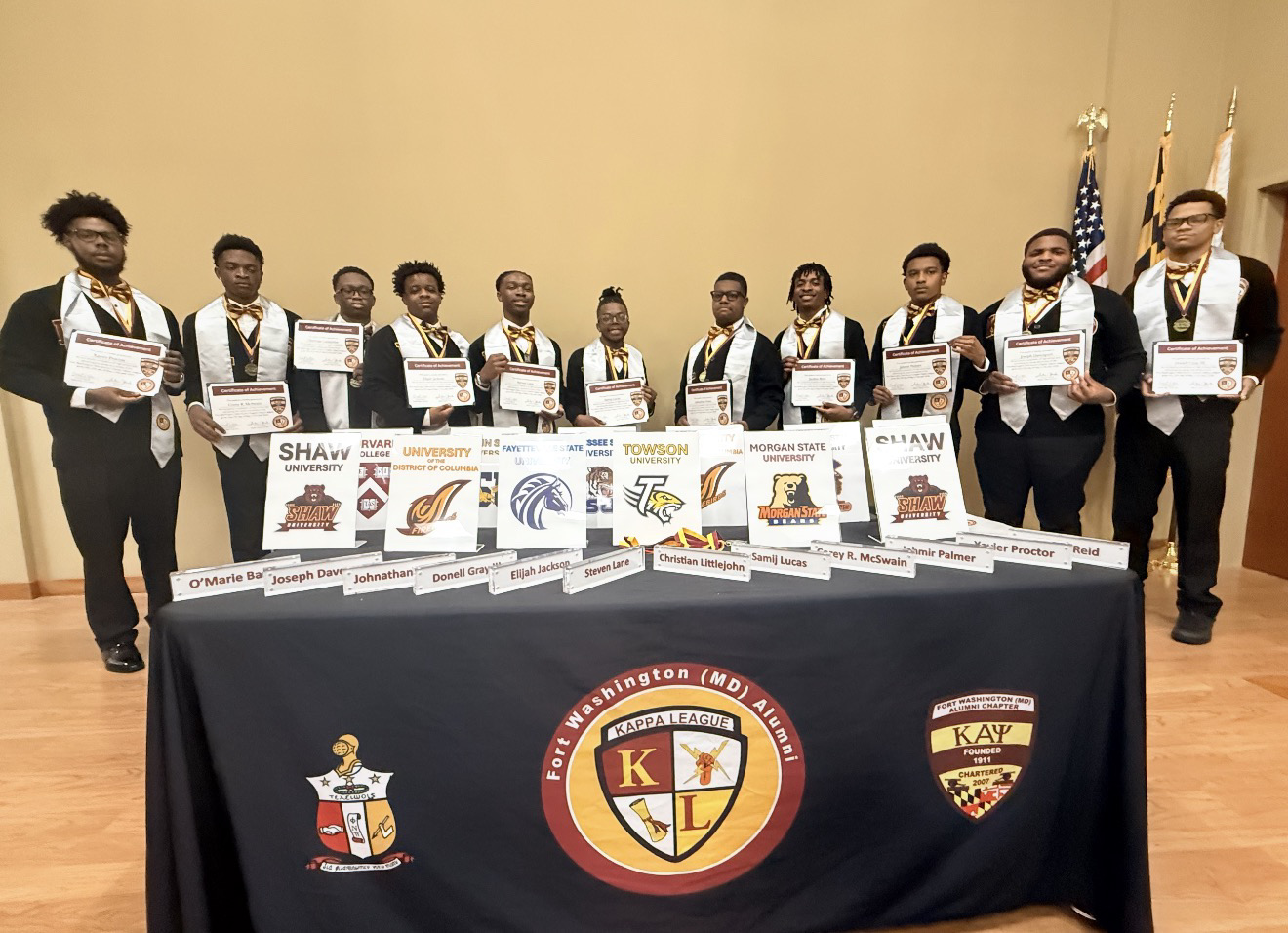 Kappa League Class of 2026 - 12 graduating seniors with college acceptances