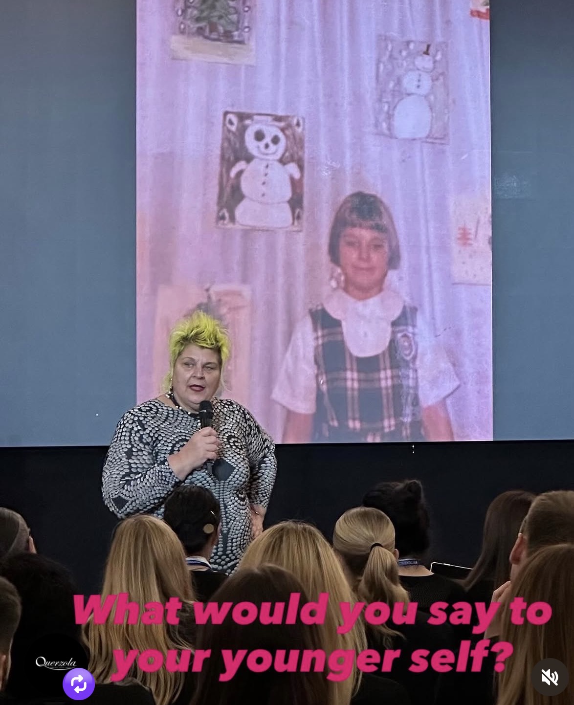 Stephanie Kocielski speaking on stage