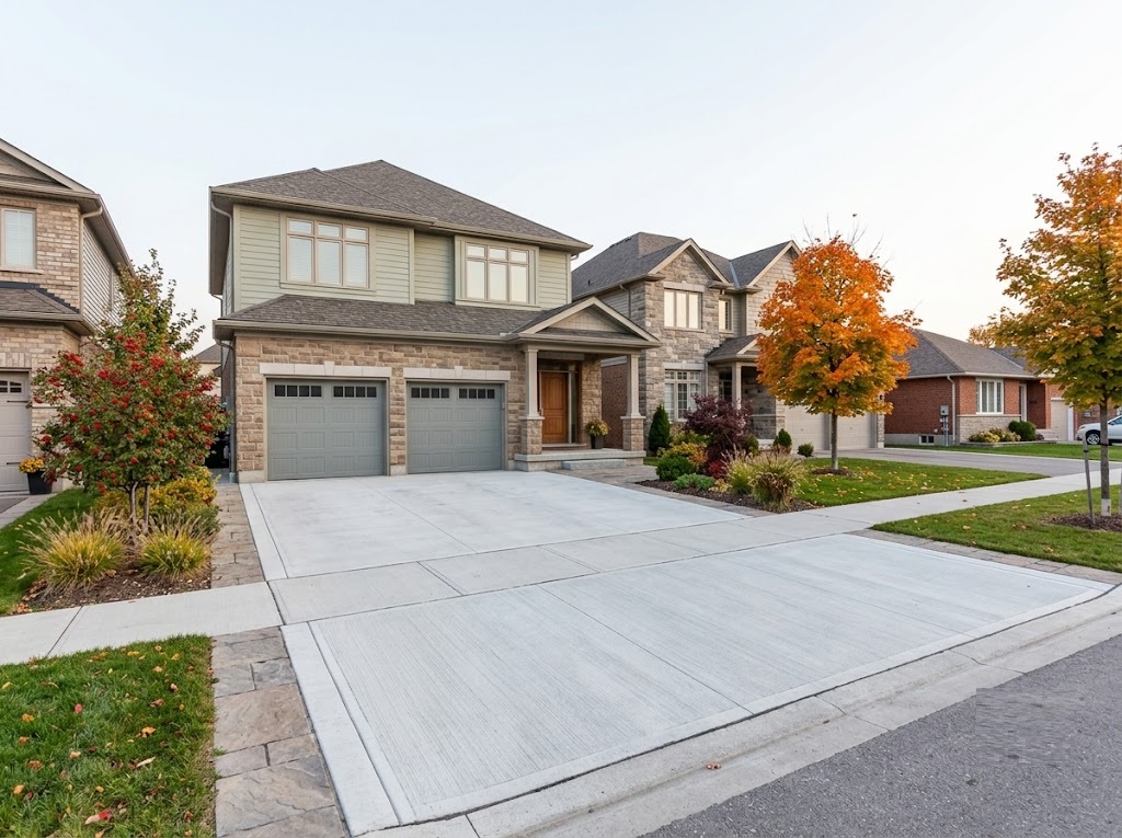 Concrete driveway poured by FASTZ