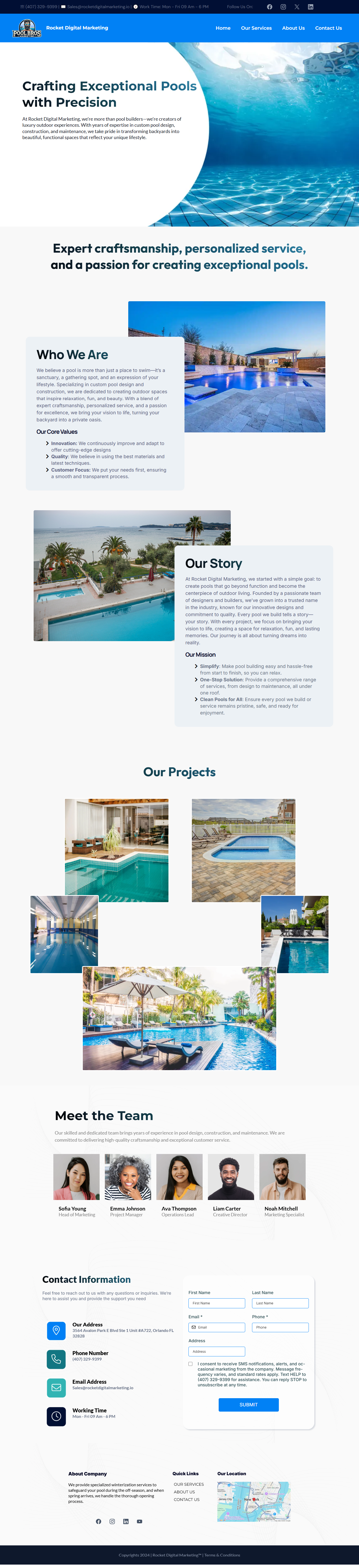 Website design three screenshot