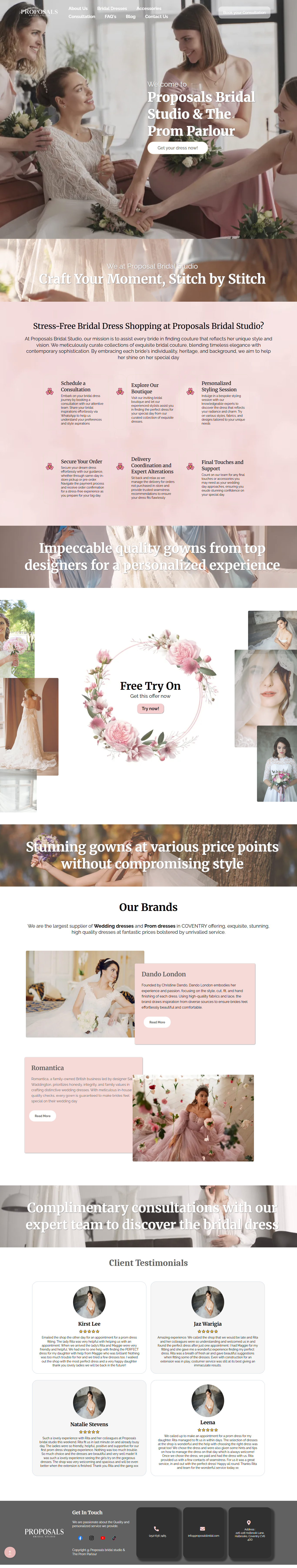 Website design two screenshot