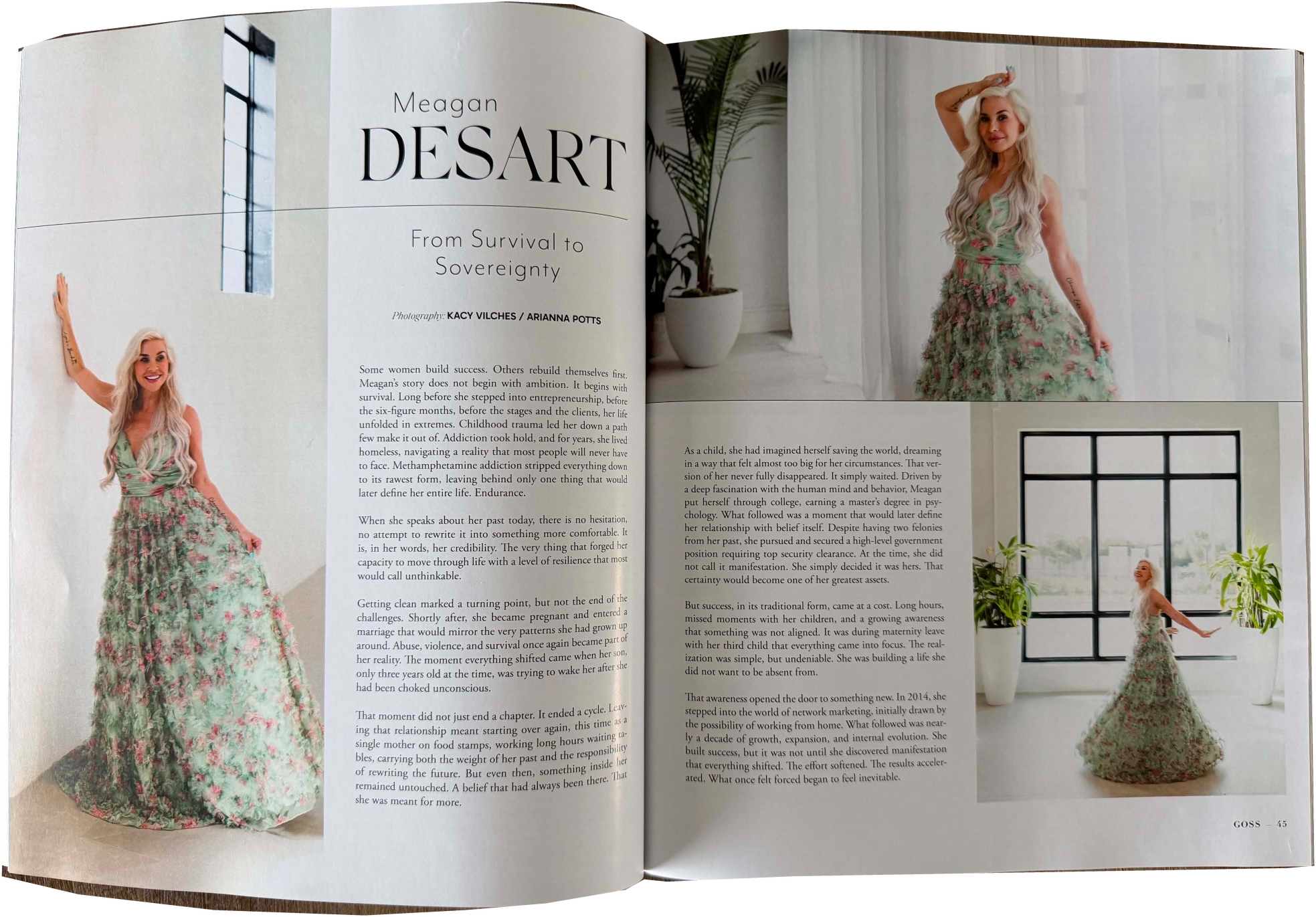 GOSS Magazine editorial spread