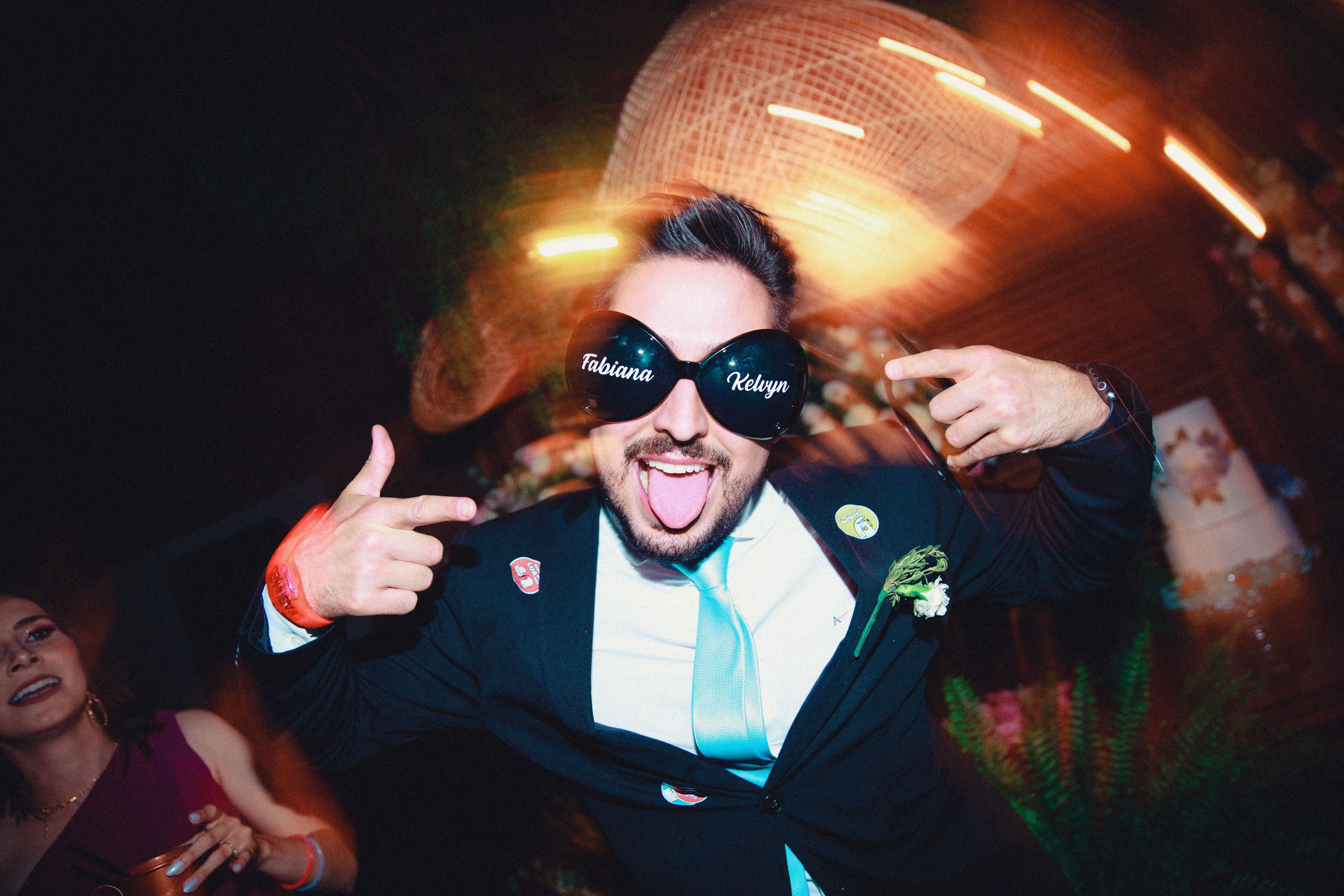 The Snapped magic mirror photo booth glowing at a corporate event in Cornwall