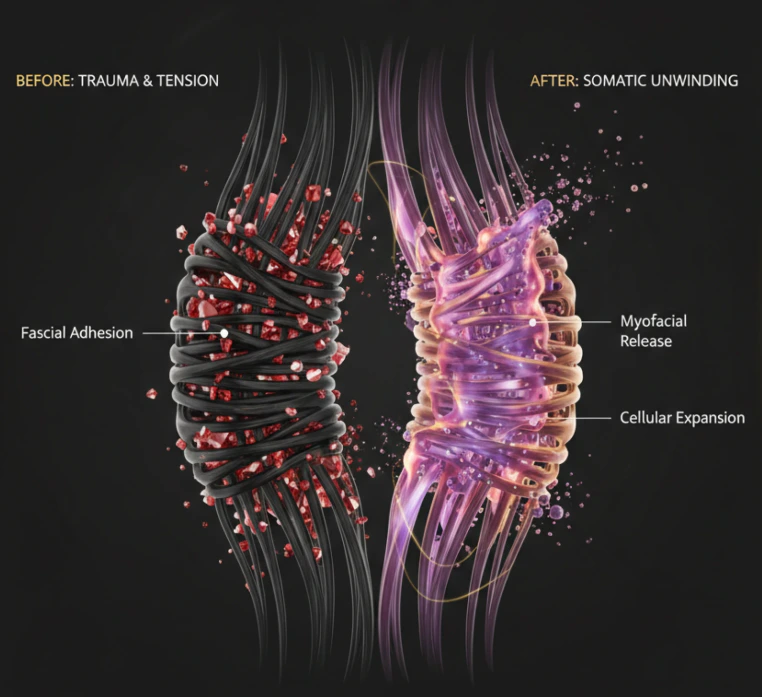 Somatic release and tonic downshift: muscle tone letting go through the body