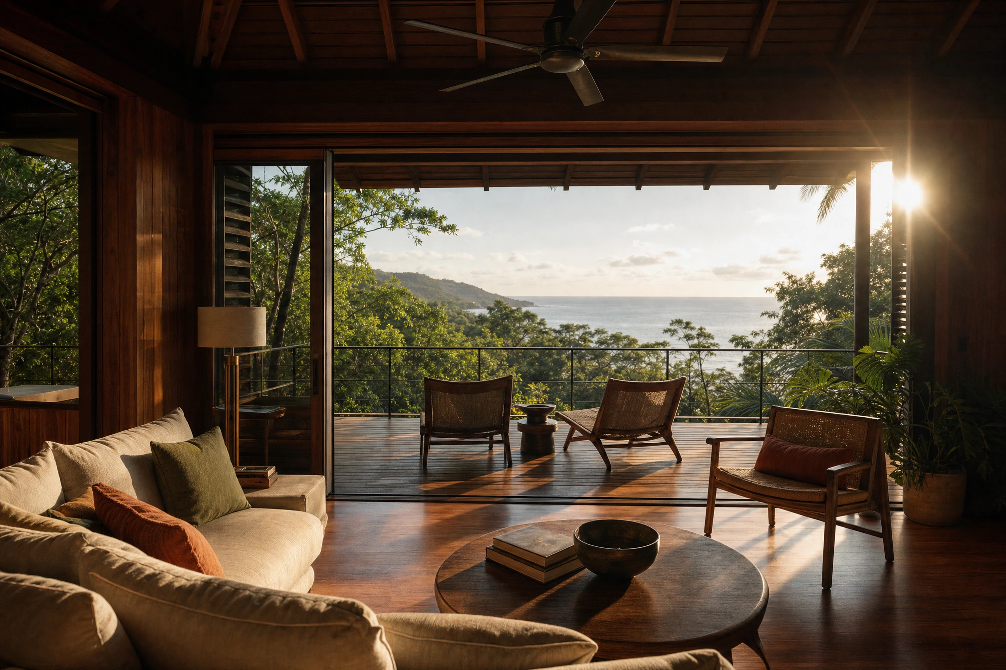 The Bali grounds at sunrise