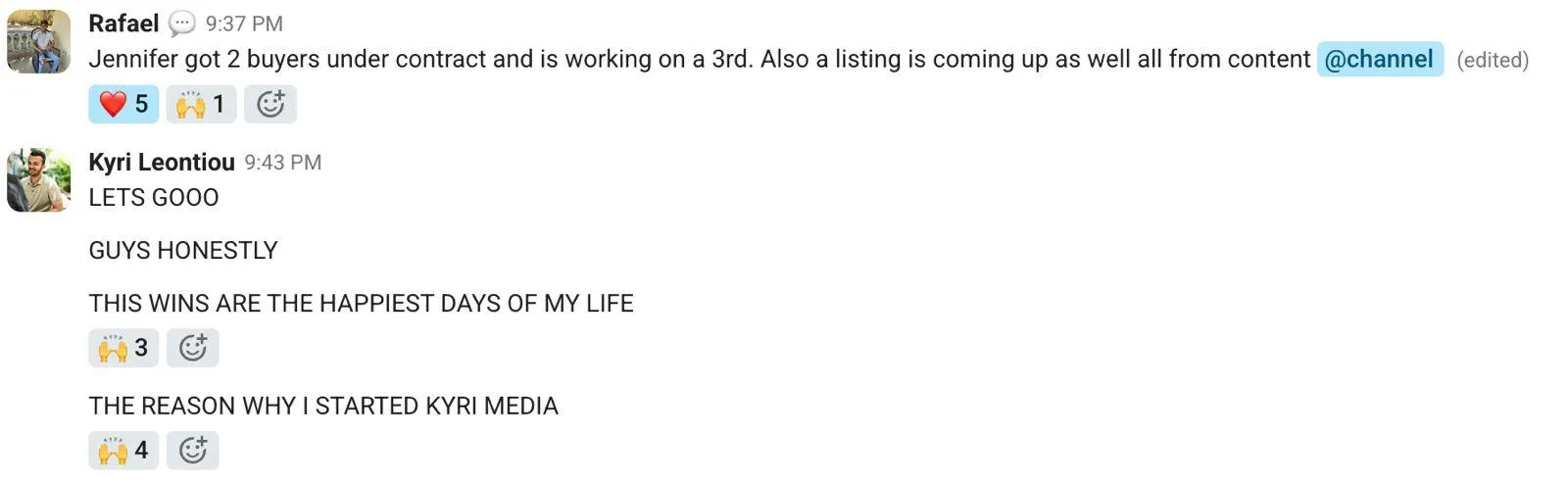 Jennifer: 2 buyers under contract and a listing, from her content