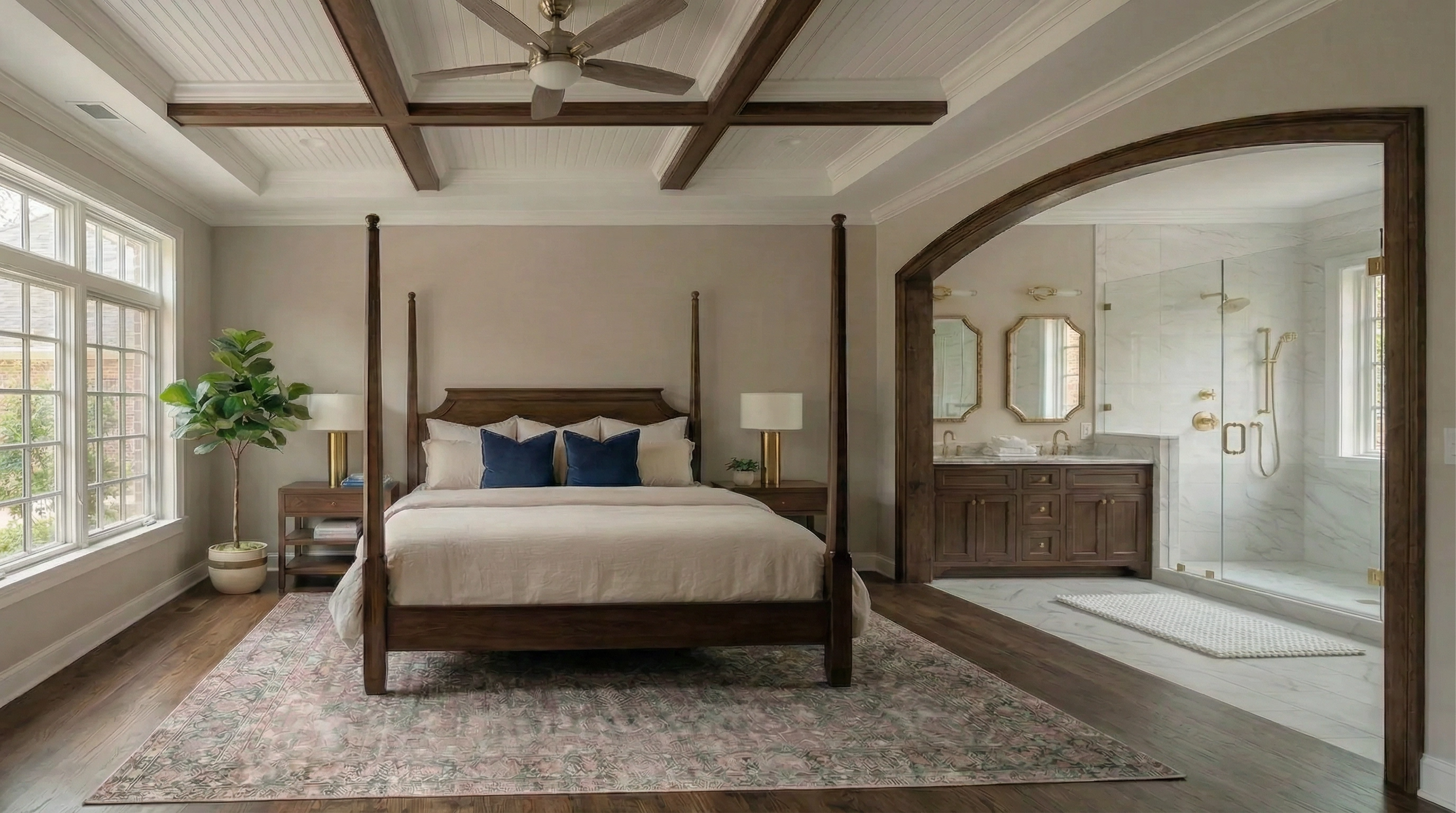 Master suite addition with full bathroom and walk-in closet on Williamsburg VA home