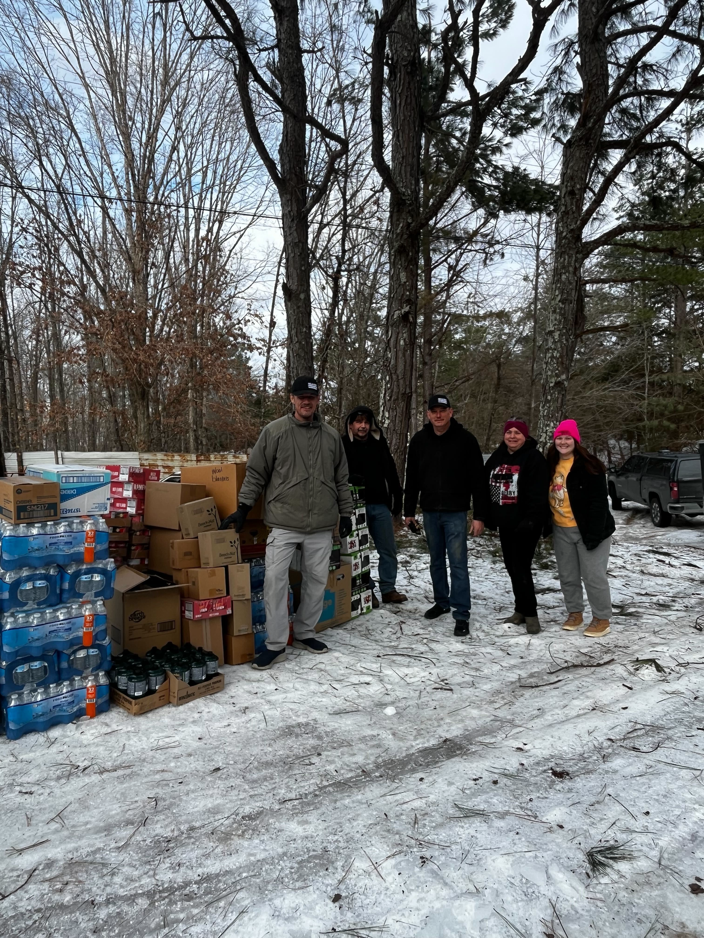 donated meals and supplies