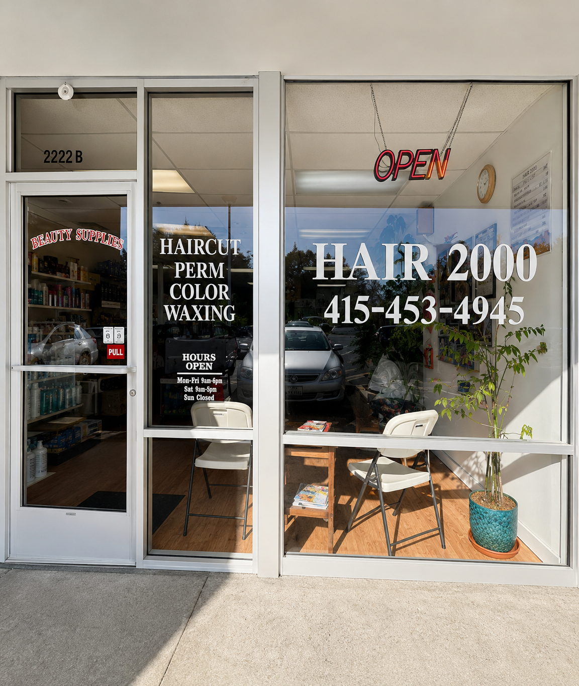 Hair 2000 storefront in San Rafael