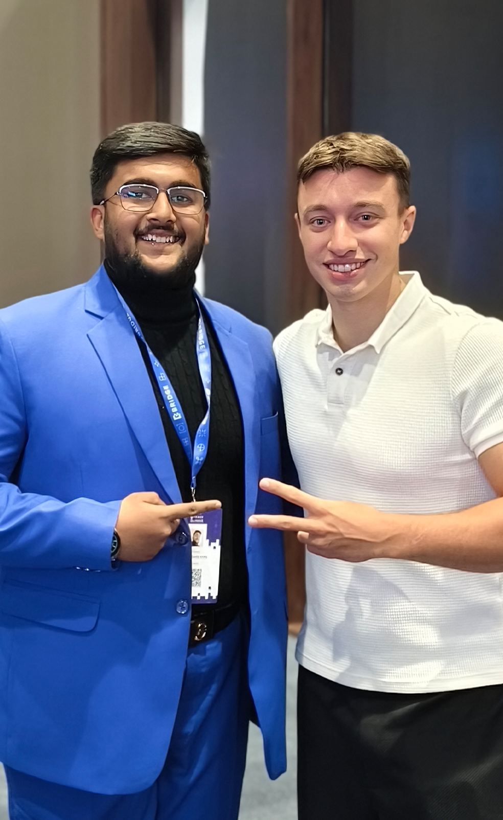 Muzahid with James Dumoulin