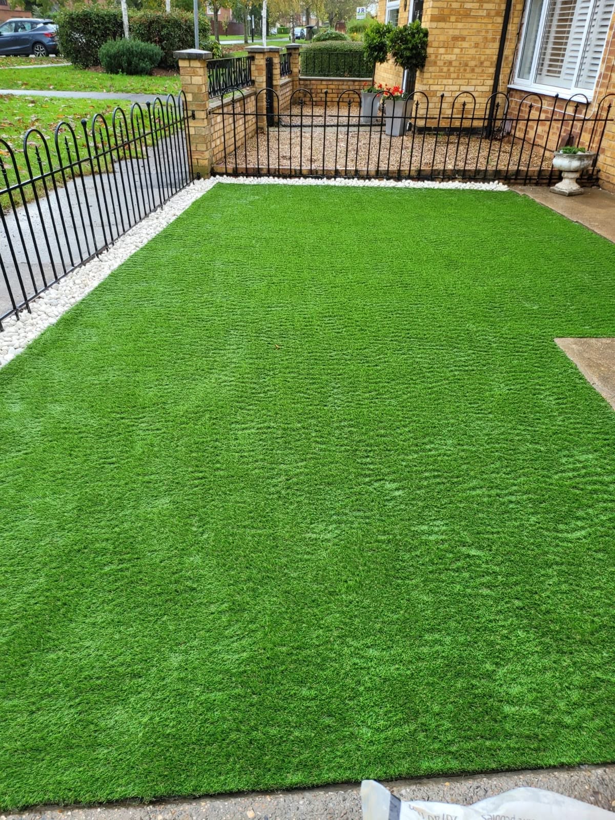 Clean, newly laid stone patio