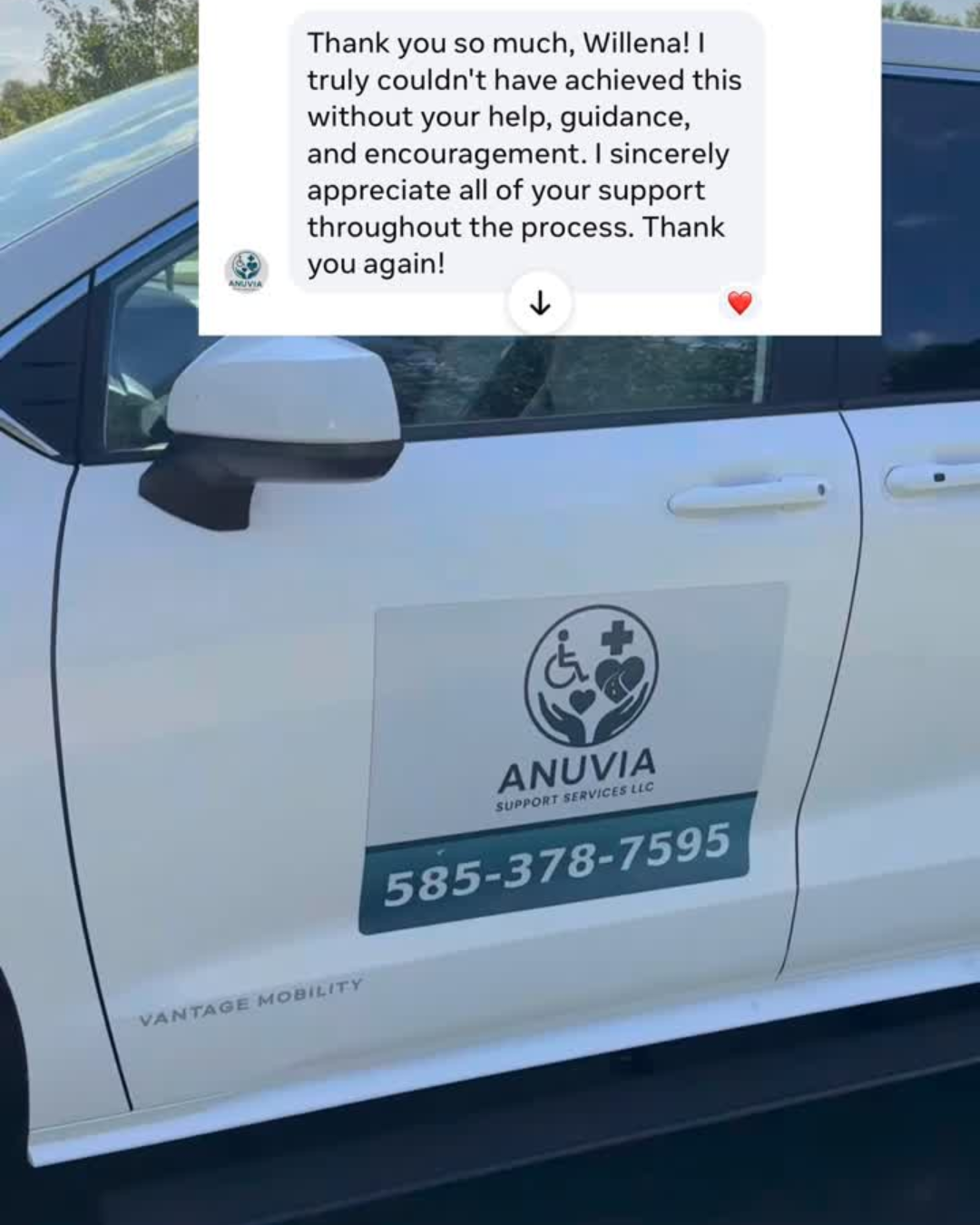 Anuvia Support Services student win