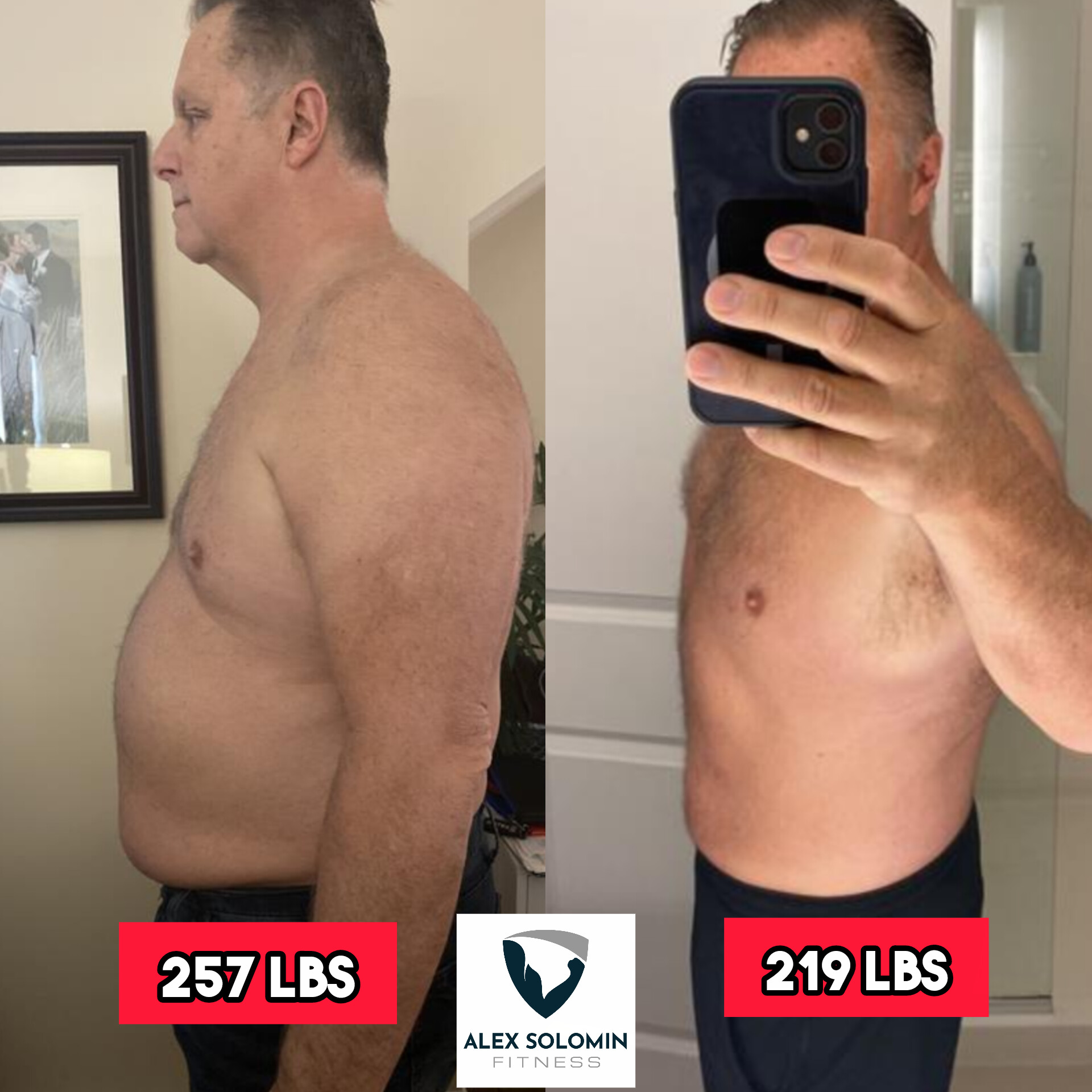 Joe before and after
