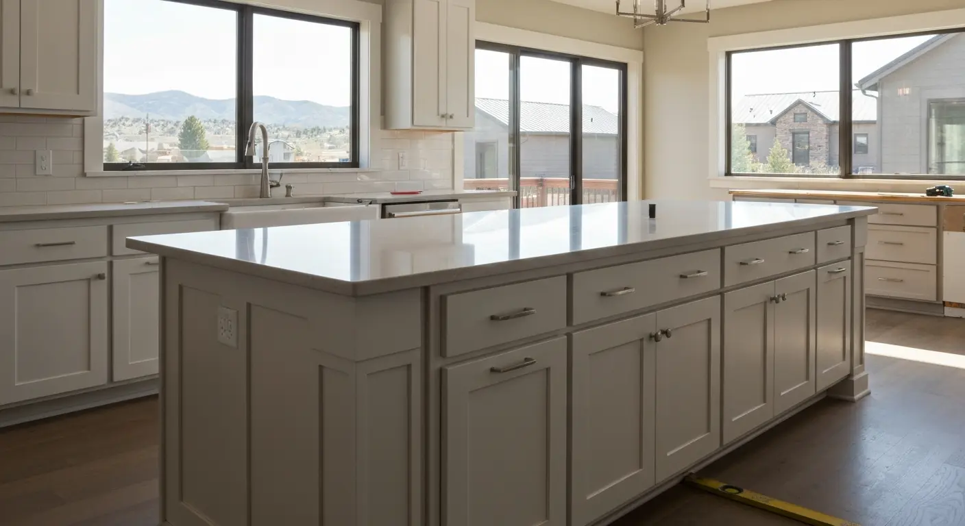 Kitchen island installation