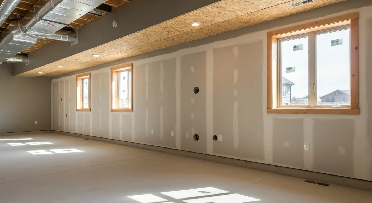 Finished basement space