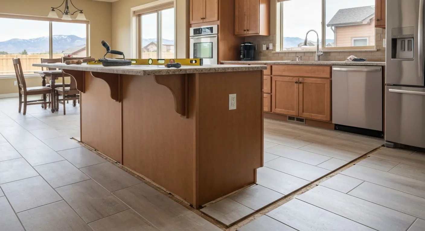 Kitchen flooring installation