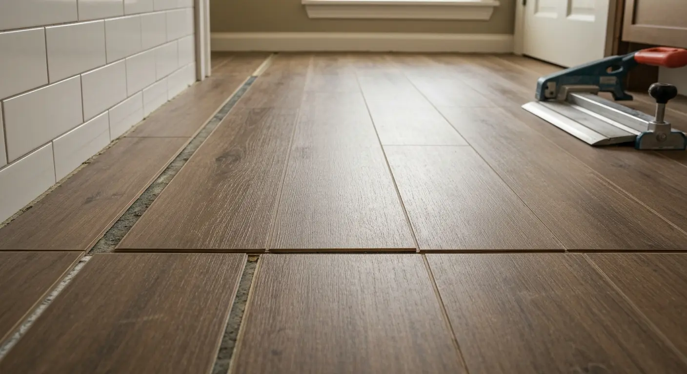 Vinyl bathroom flooring