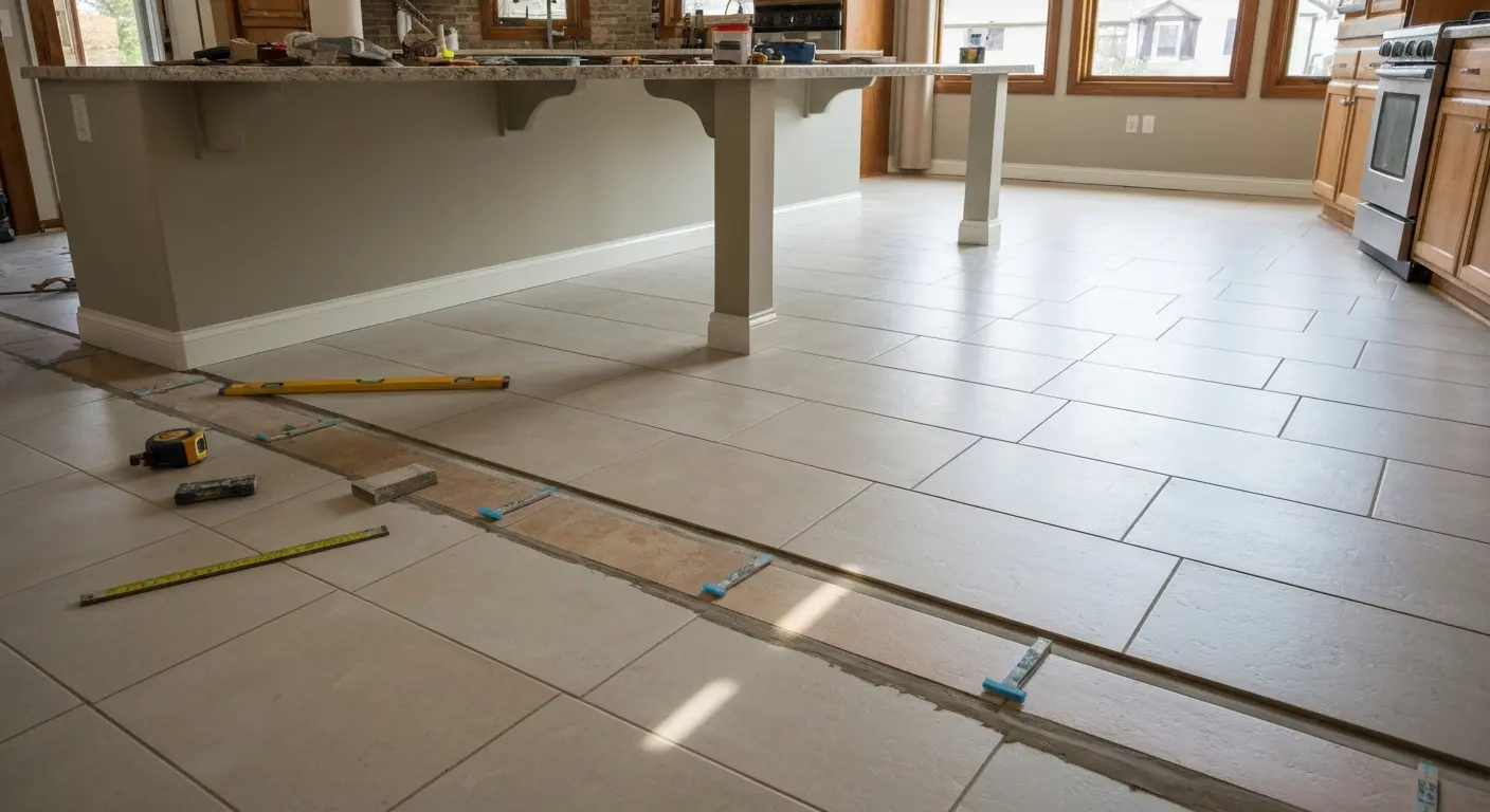 Kitchen flooring installation