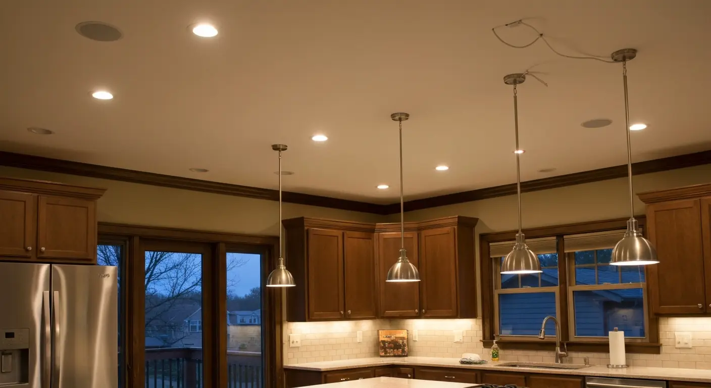 Kitchen lighting installation