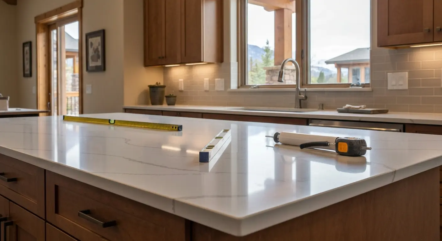 Kitchen countertop installation