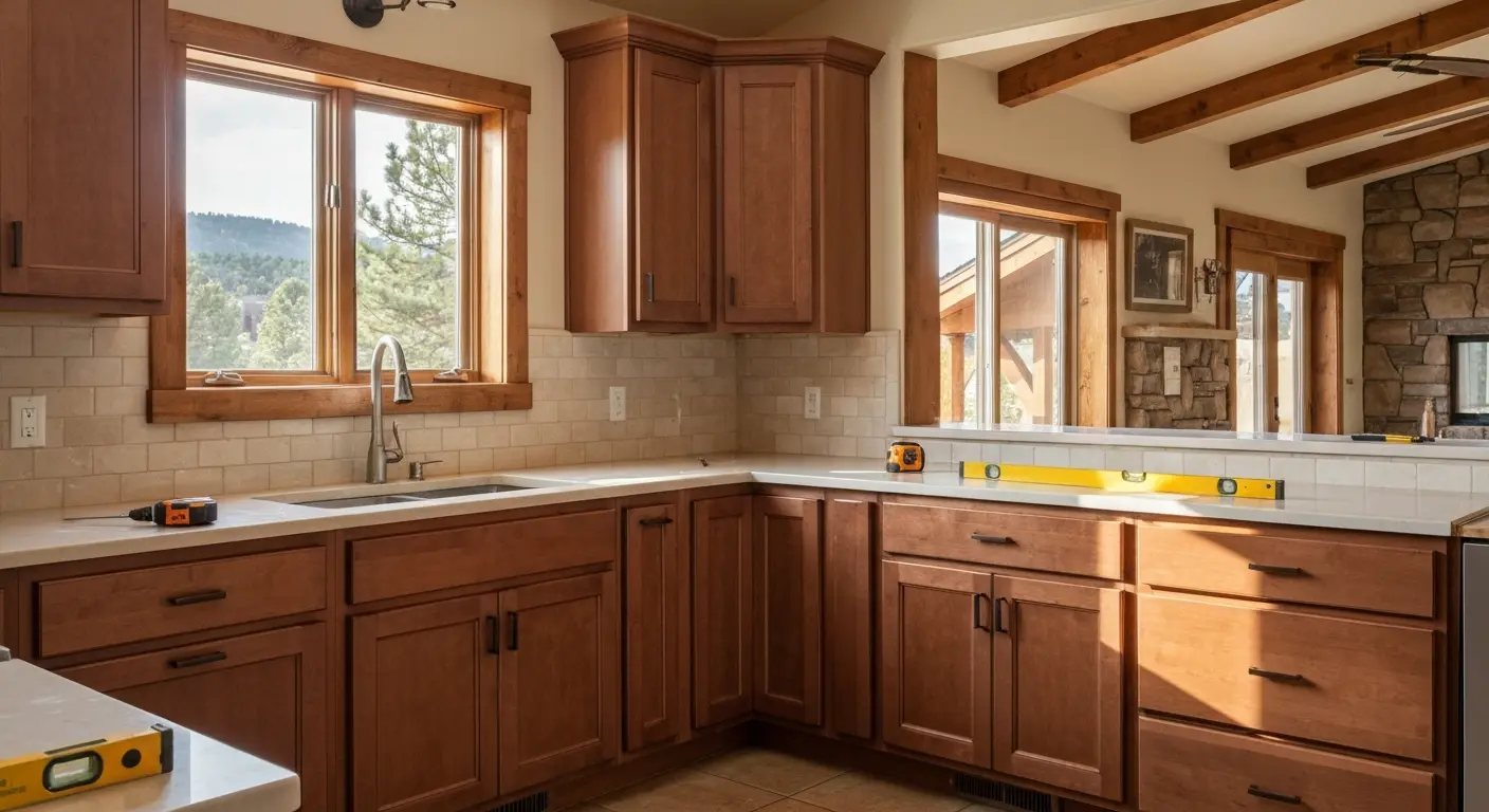 Custom cabinet installation