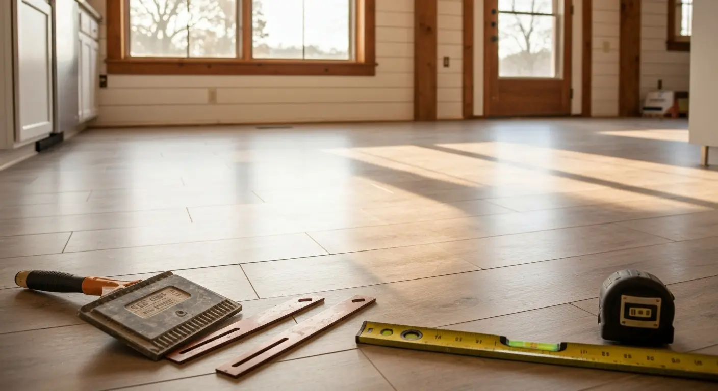 Kitchen flooring installation