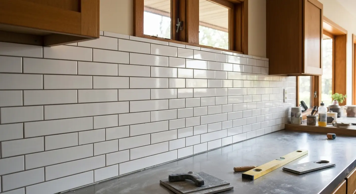 Kitchen backsplash installation