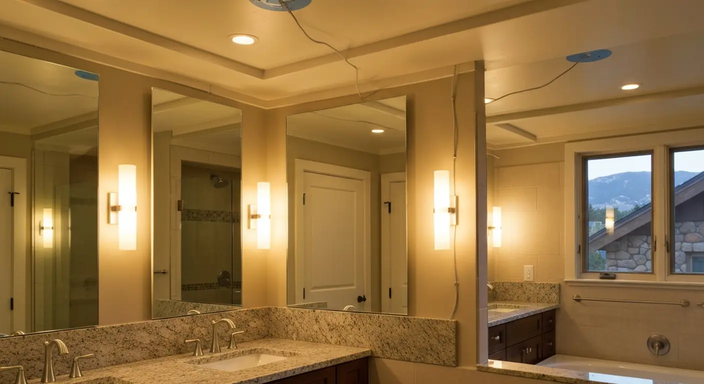 Accent lighting in bathroom