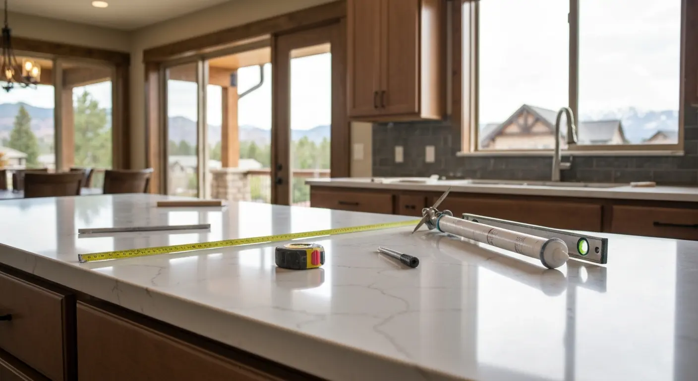 Kitchen countertop installation