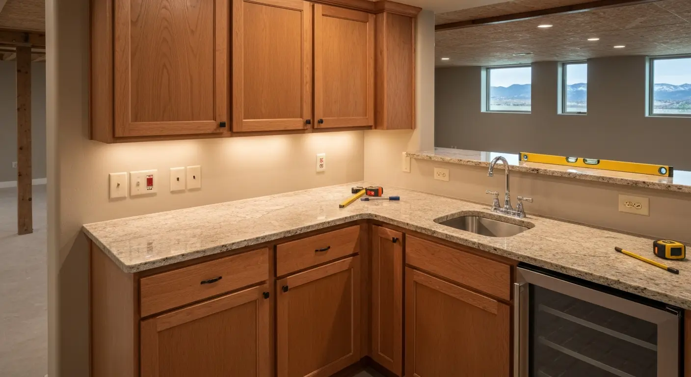 Basement wet bar