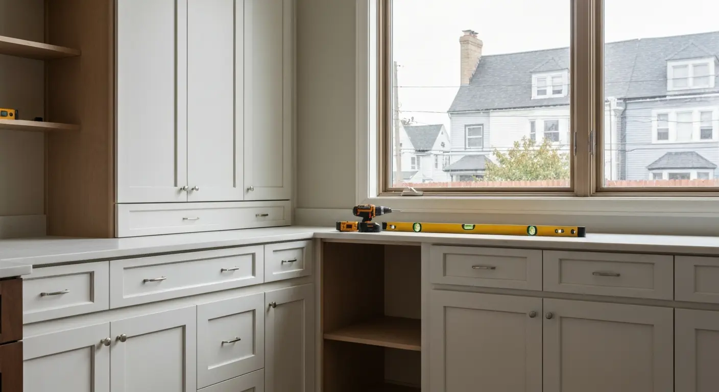 Custom cabinet installation