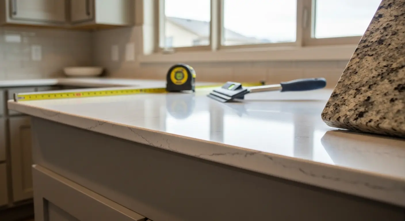 Kitchen countertop installation